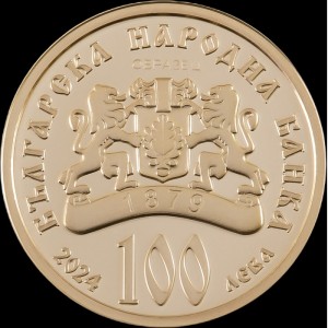 Аверс монеты Болгария, 100 левов, 2024, Болгарская иконография - Святые Петр и Павел