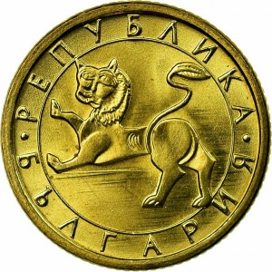Аверс монеты Болгария, 10 стотинок, 1992