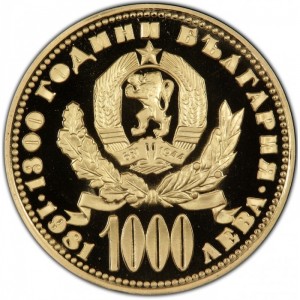 Аверс монеты Болгария, 1000 левов, 1981, 1300 лет Болгарии - Мать и дитя