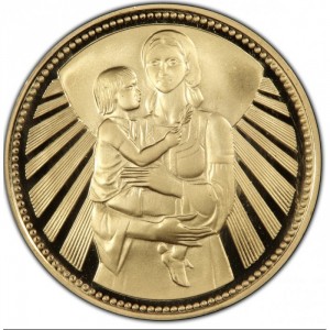 Реверс монеты Болгария, 1000 левов, 1981, 1300 лет Болгарии - Мать и дитя