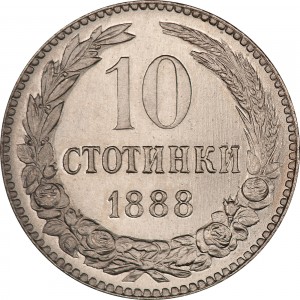 Реверс монеты Болгария, 10 стотинок, 1888