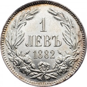Реверс монеты Болгария, 1 лев, 1882