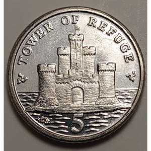 Реверс монеты Остров Мэн, 5 пенсов, 2013-2016, Магнетик