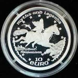 Реверс монеты Остров Мэн, 10 евро, 1998, Мифы и легенды - Мананнан