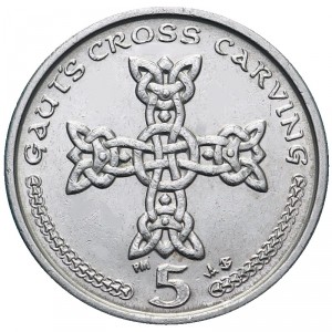 Реверс монеты Остров Мэн, 5 пенсов, 2000-2003