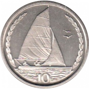 Реверс монеты Остров Мэн, 10 пенсов, 1996-1997
