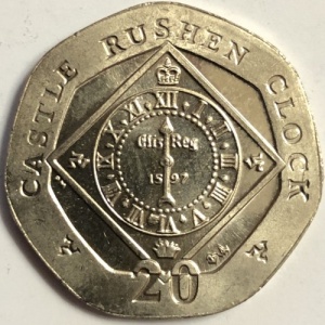 Реверс монеты Остров Мэн, 20 пенсов, 2004-2016