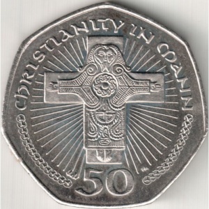 Реверс монеты Остров Мэн, 50 пенсов, 2000-2003