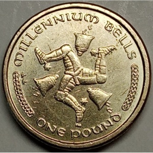 Реверс монеты Остров Мэн, 1 фунт, 2000-2003