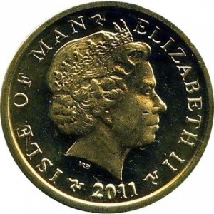 Аверс монеты Остров Мэн, 1 фунт, 2004-2016