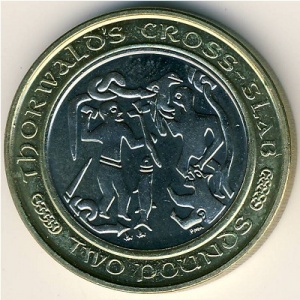 Реверс монеты Остров Мэн, 2 фунта, 2000-2003