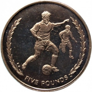 Реверс монеты Остров Мэн, 5 фунтов, 1998-1999