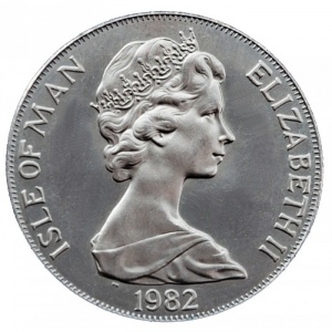 Аверс монеты Остров Мэн, 1 крона, 1982, Морское наследие - P.S. Mona's Queen II