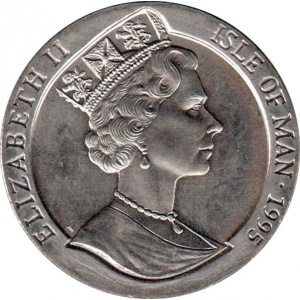Аверс монеты Остров Мэн, 1 крона, 1995, Год свиньи