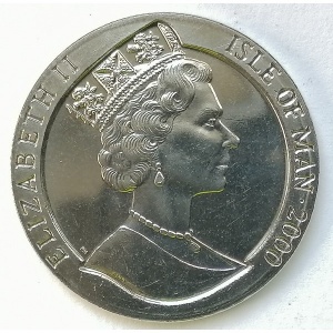 Аверс монеты Остров Мэн, 1 крона, 2000, Миллениум