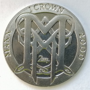 Реверс монеты Остров Мэн, 1 крона, 2000, Миллениум