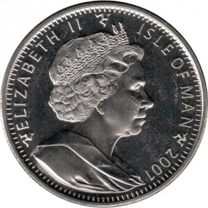 Аверс монеты Остров Мэн, 1 крона, 2001, Сомалийская кошка