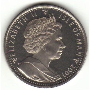 Аверс монеты Остров Мэн, 1 крона, 2001, Гарри ловит ключ с крыльями