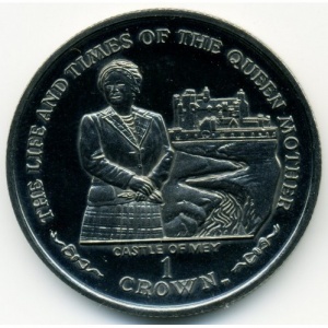 Реверс монеты Остров Мэн, 1 крона, 2002, Замок Мэй