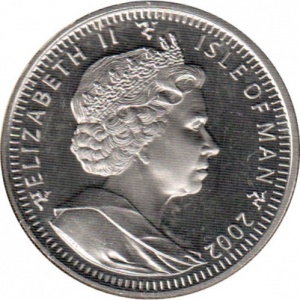 Аверс монеты Остров Мэн, 1 крона, 2002, Том Марволо Риддл