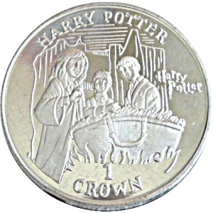Реверс монеты Остров Мэн, 1 крона, 2002, Зелье полиджейса