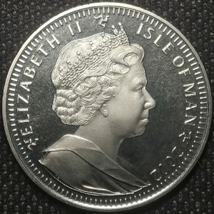 Аверс монеты Остров Мэн, 1 крона, 2002, Паук Арагог