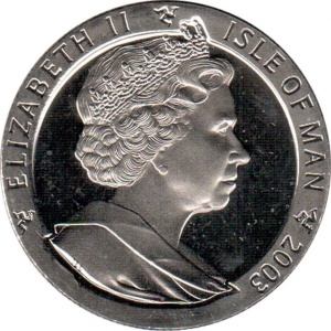 Аверс монеты Остров Мэн, 1 крона, 2003, Год козы
