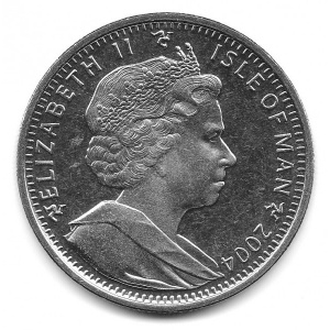 Аверс монеты Остров Мэн, 1 крона, 2004, Визжащая хижина