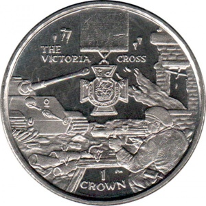 Реверс монеты Остров Мэн, 1 крона, 2004-2005, Награды - Крест Виктории