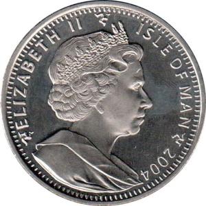 Аверс монеты Остров Мэн, 1 крона, 2004-2005, Награды - Георгиевский крест