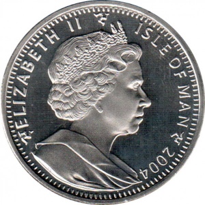 Аверс монеты Остров Мэн, 1 крона, 2004-2005, Награды - Военная медаль (Норвегия)