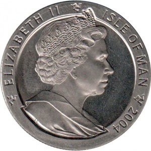 Аверс монеты Остров Мэн, 1 крона, 2004, Год обезьяны