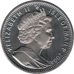 Аверс монеты Остров Мэн, 1 крона, 2004, Тонкинская кошка