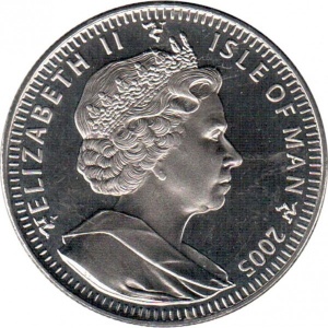 Аверс монеты Остров Мэн, 1 крона, 2005, Гималайская кошка