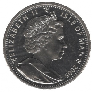 Аверс монеты Остров Мэн, 1 крона, 2005, Венгерский хвосторог