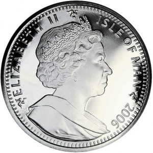Аверс монеты Остров Мэн, 1 крона, 2006, Битвы изменившие мир - Битва при Тапсе