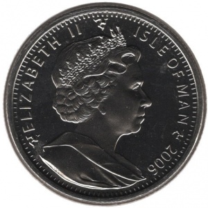 Аверс монеты Остров Мэн, 1 крона, 2006, Три медведя
