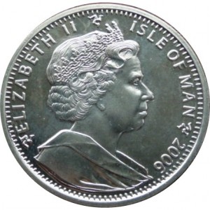 Аверс монеты Остров Мэн, 1 крона, 2006, 80 лет со дня рождения Королевы Елизаветы II - Рождение Принцессы Елизаветы