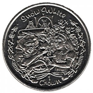 Реверс монеты Остров Мэн, 1 крона, 2006, Знаменитые сказки - Белоснежка