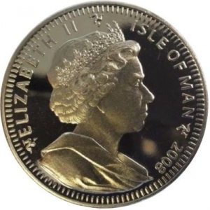 Аверс монеты Остров Мэн, 1 крона, 2008, Рождество