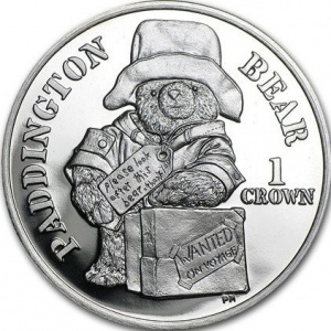 Реверс монеты Остров Мэн, 1 крона, 2008, Медвежонок Паддингтон