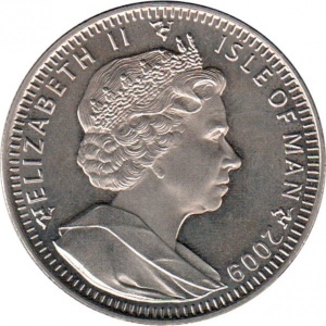 Аверс монеты Остров Мэн, 1 крона, 2009, Персидская кошка