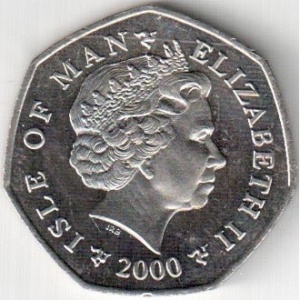 Аверс монеты Остров Мэн, 50 пенсов, 2000, Рождество