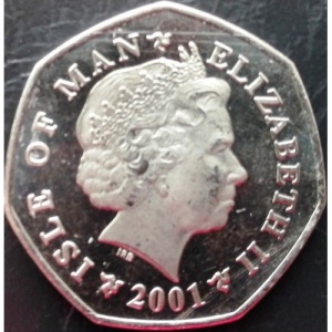 Аверс монеты Остров Мэн, 50 пенсов, 2001, Рождество