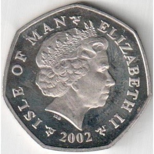 Аверс монеты Остров Мэн, 50 пенсов, 2002, Рождество