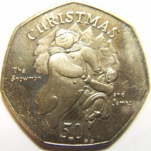 Реверс монеты Остров Мэн, 50 пенсов, 2003, Рождество