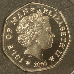Аверс монеты Остров Мэн, 50 пенсов, 2005, Рождество