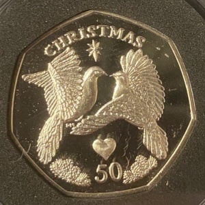 Реверс монеты Остров Мэн, 50 пенсов, 2006, Рождество