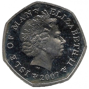 Аверс монеты Остров Мэн, 50 пенсов, 2007, Рождество