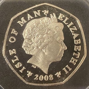 Аверс монеты Остров Мэн, 50 пенсов, 2008, Рождество - Утки